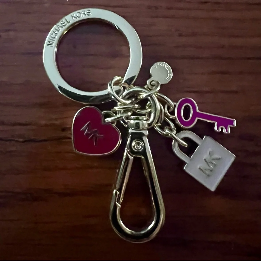 Michael Kors Gold Keychain with Pink Accents - Picture 5 of 5